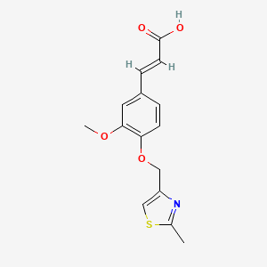 (2E)-3-{3-methoxy-4-[(2-methyl-1,3-thiazol-4-yl)methoxy]phenyl}acrylic acid