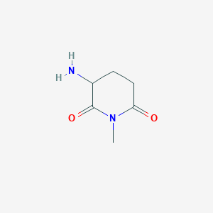 molecular formula C6H10N2O2 B13166676 3-Amino-1-methylpiperidine-2,6-dione 