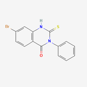 molecular formula C14H9BrN2OS B13166693 7-bromo-2-mercapto-3-phenylquinazolin-4(3H)-one 