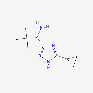 1-(5-cyclopropyl-1H-1,2,4-triazol-3-yl)-2,2-dimethylpropan-1-amine