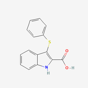 molecular formula C15H11NO2S B1316676 3-(苯硫基)-1H-吲哚-2-羧酸 CAS No. 116757-25-6