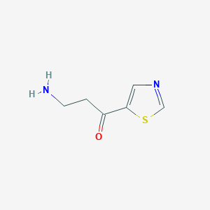 molecular formula C6H8N2OS B13166760 3-Amino-1-(1,3-thiazol-5-YL)propan-1-one 