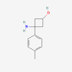 3-Amino-3-(4-methylphenyl)cyclobutan-1-ol