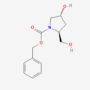 molecular formula C13H17NO4 B1316682 苄基 (2S,4R)-4-羟基-2-(羟甲基)吡咯烷-1-甲酸酯 CAS No. 95687-41-5