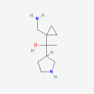 1-[1-(Aminomethyl)cyclopropyl]-1-(pyrrolidin-3-yl)ethan-1-ol