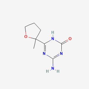 molecular formula C8H12N4O2 B13166866 4-Amino-6-(2-methyloxolan-2-yl)-2,5-dihydro-1,3,5-triazin-2-one 