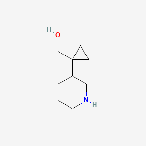 molecular formula C9H17NO B13166887 [1-(Piperidin-3-yl)cyclopropyl]methanol 