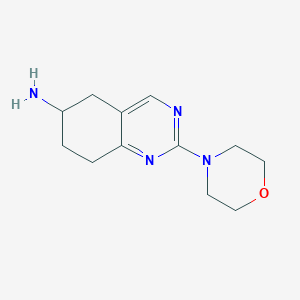 molecular formula C12H18N4O B13166891 2-Morpholin-4-yl-5,6,7,8-tetrahydroquinazolin-6-amine CAS No. 929973-65-9