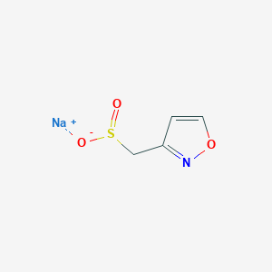 molecular formula C4H4NNaO3S B13166895 Sodium 1,2-oxazol-3-ylmethanesulfinate 