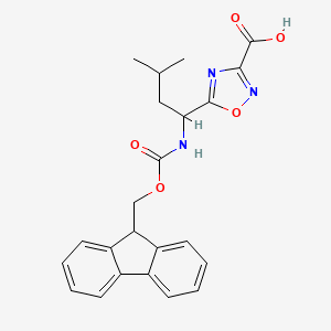 5-[1-({[(9H-fluoren-9-yl)methoxy]carbonyl}amino)-3-methylbutyl]-1,2,4-oxadiazole-3-carboxylic acid