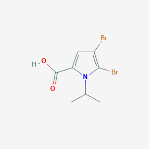 molecular formula C8H9Br2NO2 B13166931 4,5-dibromo-1-(propan-2-yl)-1H-pyrrole-2-carboxylic acid 