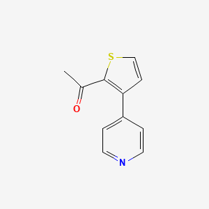 molecular formula C11H9NOS B13166938 1-[3-(Pyridin-4-yl)thiophen-2-yl]ethan-1-one 