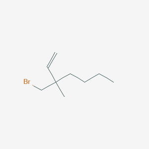 3-(Bromomethyl)-3-methylhept-1-ene