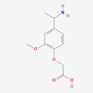 2-[4-(1-Aminoethyl)-2-methoxyphenoxy]acetic acid