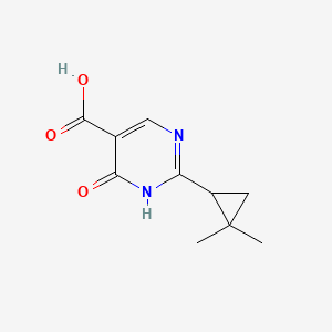 molecular formula C10H12N2O3 B13166957 2-(2,2-Dimethylcyclopropyl)-6-oxo-1,6-dihydropyrimidine-5-carboxylic acid 