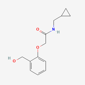 molecular formula C13H17NO3 B13166979 N-(cyclopropylmethyl)-2-[2-(hydroxymethyl)phenoxy]acetamide 