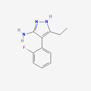 5-ethyl-4-(2-fluorophenyl)-1H-pyrazol-3-amine