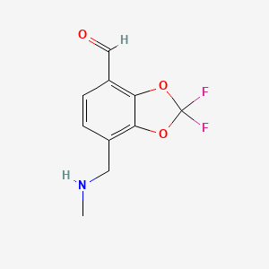 2,2-Difluoro-7-[(methylamino)methyl]-2H-1,3-benzodioxole-4-carbaldehyde