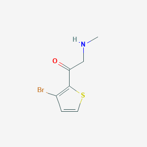 molecular formula C7H8BrNOS B13167037 1-(3-Bromothiophen-2-yl)-2-(methylamino)ethan-1-one 