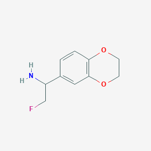 molecular formula C10H12FNO2 B13167051 1-(2,3-Dihydro-1,4-benzodioxin-6-yl)-2-fluoroethanamine CAS No. 929972-52-1