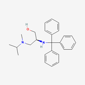 molecular formula C26H32N2O B13167055 (2S)-3-[Methyl(propan-2-yl)amino]-2-[(triphenylmethyl)amino]propan-1-ol 