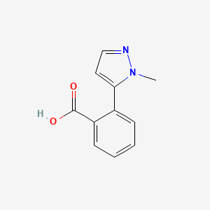 molecular formula C11H10N2O2 B13167058 2-(1-methyl-1H-pyrazol-5-yl)benzoic acid 