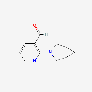 molecular formula C11H12N2O B13167066 2-{3-Azabicyclo[3.1.0]hexan-3-yl}pyridine-3-carbaldehyde 