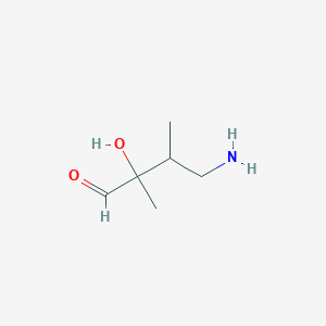 molecular formula C6H13NO2 B13167072 4-Amino-2-hydroxy-2,3-dimethylbutanal 