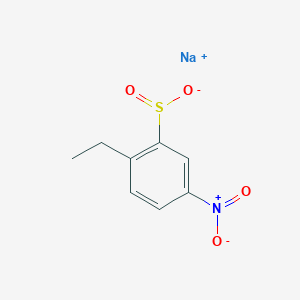 molecular formula C8H8NNaO4S B13167084 Sodium 2-ethyl-5-nitrobenzene-1-sulfinate 