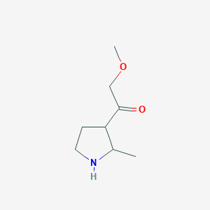 molecular formula C8H15NO2 B13167104 2-Methoxy-1-(2-methylpyrrolidin-3-yl)ethan-1-one 