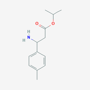 molecular formula C13H19NO2 B13167109 Propan-2-yl 3-amino-3-(4-methylphenyl)propanoate 