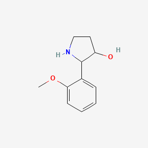 molecular formula C11H15NO2 B13167133 2-(2-Methoxyphenyl)pyrrolidin-3-ol 