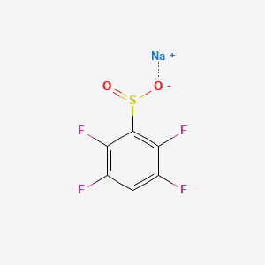 molecular formula C6HF4NaO2S B13167165 Sodium 2,3,5,6-tetrafluorobenzene-1-sulfinate 