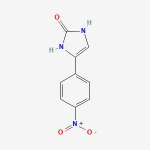 molecular formula C9H7N3O3 B1316719 4-(4-硝基苯基)-1,3-二氢-2H-咪唑-2-酮 CAS No. 96139-73-0