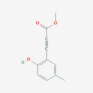 molecular formula C11H10O3 B13167204 Methyl 3-(2-hydroxy-5-methylphenyl)prop-2-ynoate 