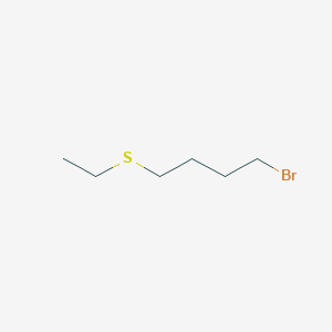 molecular formula C6H13BrS B13167214 1-Bromo-4-(ethylsulfanyl)butane 