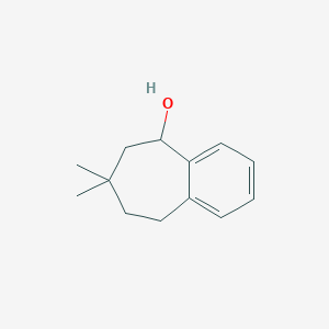 molecular formula C13H18O B13167231 7,7-dimethyl-6,7,8,9-tetrahydro-5H-benzo[7]annulen-5-ol 