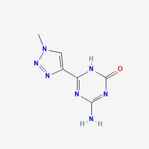 molecular formula C6H7N7O B13167238 4-Amino-6-(1-methyl-1H-1,2,3-triazol-4-yl)-2,5-dihydro-1,3,5-triazin-2-one 