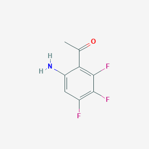 molecular formula C8H6F3NO B13167290 1-(6-Amino-2,3,4-trifluorophenyl)ethan-1-one 