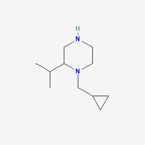 molecular formula C11H22N2 B13167297 1-(Cyclopropylmethyl)-2-(propan-2-yl)piperazine 