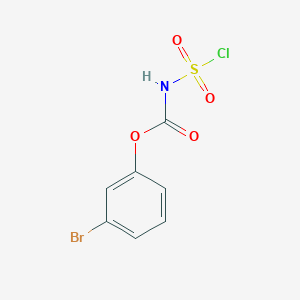 molecular formula C7H5BrClNO4S B13167318 3-bromophenyl N-(chlorosulfonyl)carbamate 