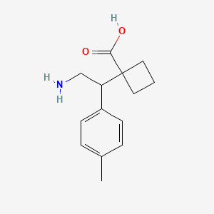 1-[2-Amino-1-(4-methylphenyl)ethyl]cyclobutane-1-carboxylic acid