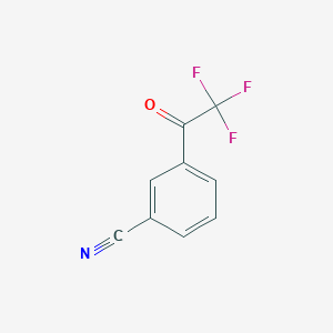 molecular formula C9H4F3NO B1316734 3-(2,2,2-三氟乙酰基)苯甲腈 CAS No. 23568-85-6