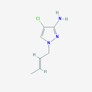 molecular formula C7H10ClN3 B13167354 1-(But-2-en-1-yl)-4-chloro-1H-pyrazol-3-amine 