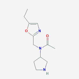 molecular formula C12H19N3O2 B13167381 N-[(5-ethyl-1,3-oxazol-2-yl)methyl]-N-(pyrrolidin-3-yl)acetamide 