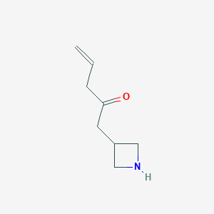 molecular formula C8H13NO B13167392 1-(Azetidin-3-yl)pent-4-en-2-one 