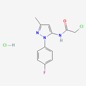 2-chloro-N-[1-(4-fluorophenyl)-3-methyl-1H-pyrazol-5-yl]acetamide hydrochloride