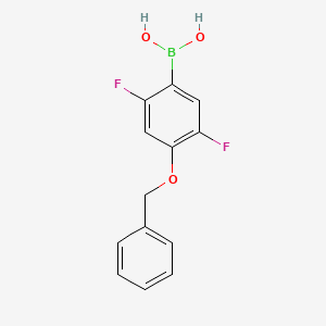 molecular formula C13H11BF2O3 B1316741 2,5-二氟-4-苄氧基苯硼酸 CAS No. 1452574-01-4
