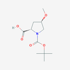 molecular formula C11H19NO5 B1316744 (2S,4S)-1-(叔丁氧羰基)-4-甲氧基吡咯烷-2-羧酸 CAS No. 83623-93-2