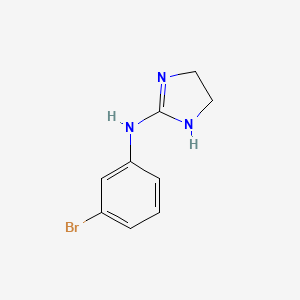 molecular formula C9H10BrN3 B13167442 N-(3-Bromophenyl)-4,5-dihydro-1H-imidazol-2-amine 